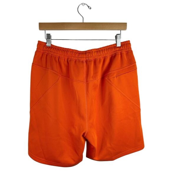 Reunion Outfitters Men's Orange Elastic Waist Embroidered Casual Sweat Shorts L - Picture 2 of 4
